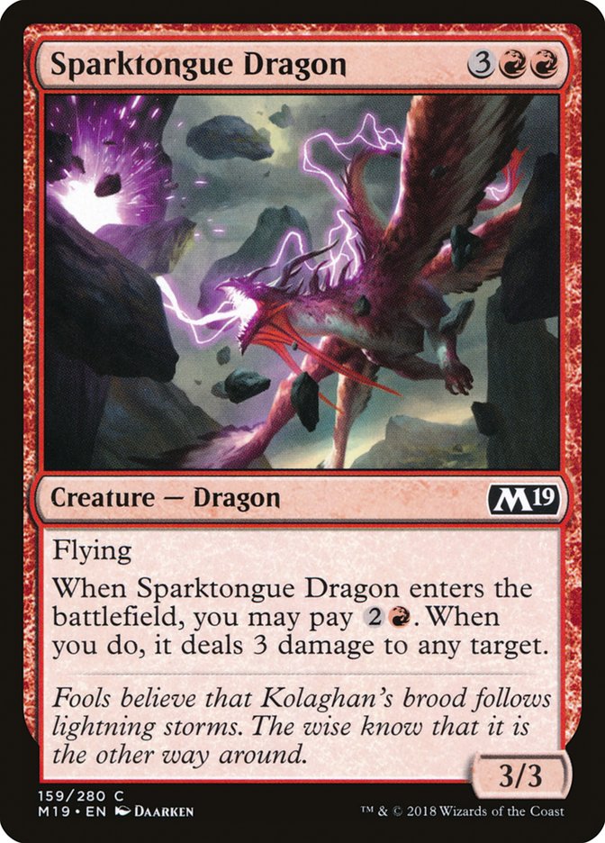 Sparktongue Dragon [Core Set 2019] | Kessel Run Games Inc. 