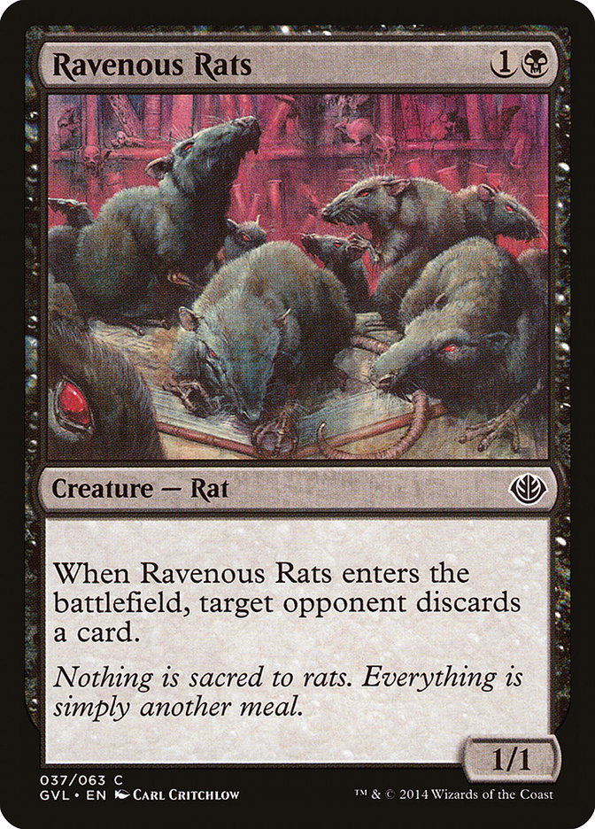 Ravenous Rats (Garruk vs. Liliana) [Duel Decks Anthology] | Kessel Run Games Inc. 