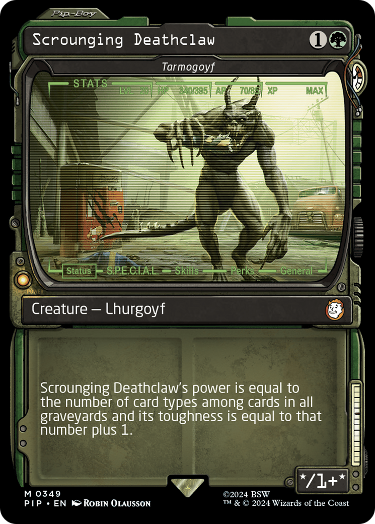 Scrounging Deathclaw - Tarmogoyf (Showcase) [Fallout] | Kessel Run Games Inc. 