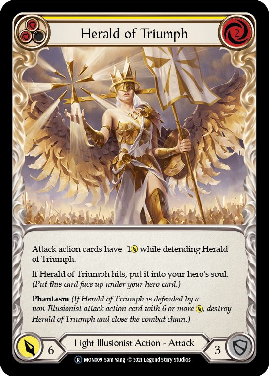 Herald of Triumph (Yellow) [U-MON009] (Monarch Unlimited)  Unlimited Normal | Kessel Run Games Inc. 