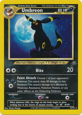 Umbreon (13/75) [Neo Discovery Unlimited] | Kessel Run Games Inc. 