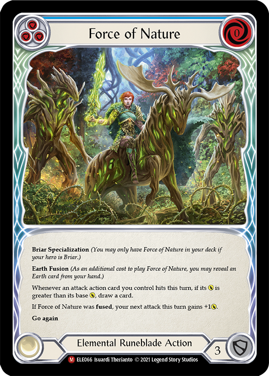 Force of Nature [ELE066] (Tales of Aria)  1st Edition Rainbow Foil | Kessel Run Games Inc. 