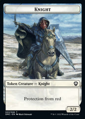 Zombie Knight // Knight Double-Sided Token [Dominaria United Commander Tokens] | Kessel Run Games Inc. 