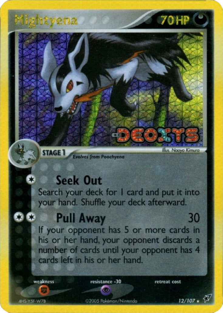 Mightyena (12/107) (Stamped) [EX: Deoxys] | Kessel Run Games Inc. 