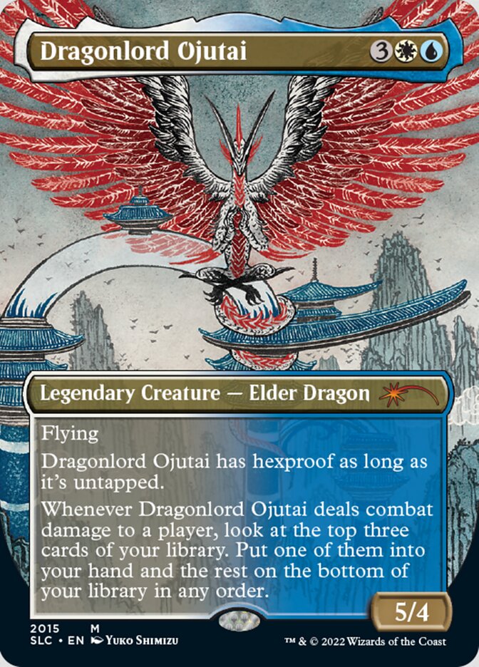 Dragonlord Ojutai (Borderless) [Secret Lair 30th Anniversary Countdown Kit] | Kessel Run Games Inc. 