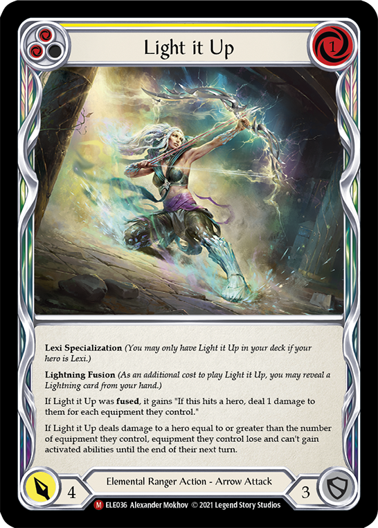 Light it Up [ELE036] (Tales of Aria)  1st Edition Rainbow Foil | Kessel Run Games Inc. 