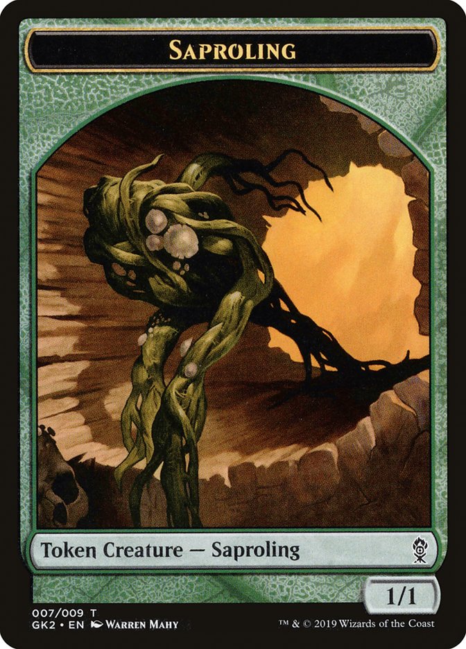 Saproling // Wurm Double-Sided Token [Ravnica Allegiance Guild Kit Tokens] | Kessel Run Games Inc. 