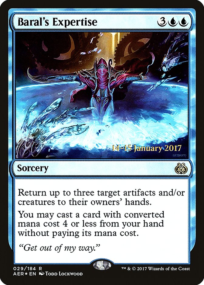 Baral's Expertise [Aether Revolt Prerelease Promos] | Kessel Run Games Inc. 