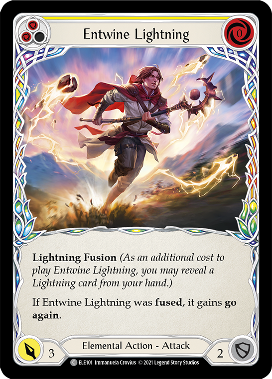 Entwine Lightning (Yellow) [ELE101] (Tales of Aria)  1st Edition Normal | Kessel Run Games Inc. 