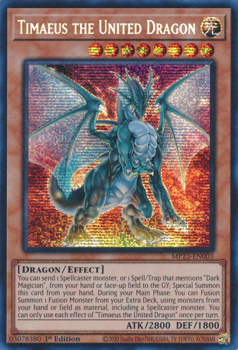 Timaeus the United Dragon [MP23-EN003] Prismatic Secret Rare | Kessel Run Games Inc. 