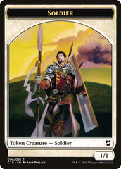 Mask // Soldier Double-Sided Token [Commander 2018 Tokens] | Kessel Run Games Inc. 