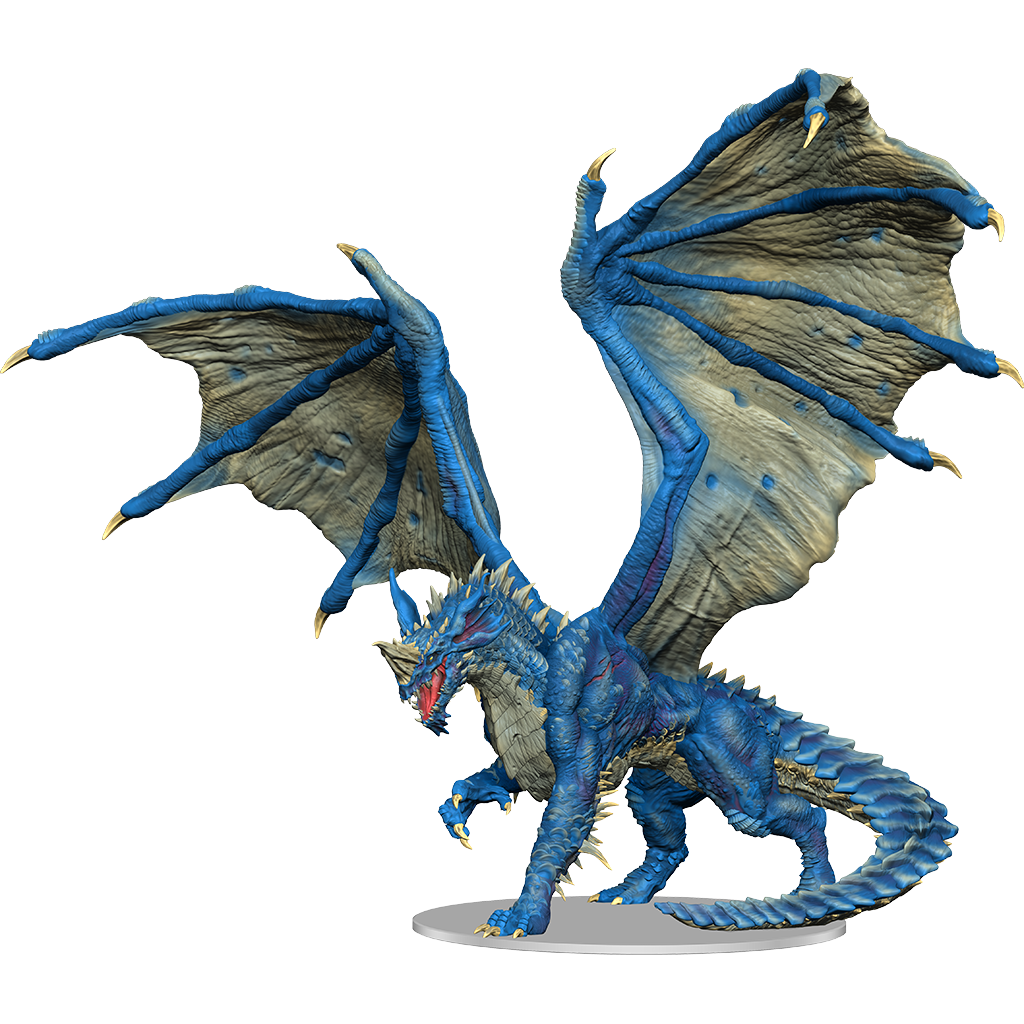 D&D Icons of the Realms: Adult Blue Dragon Premium Figure | Kessel Run Games Inc. 