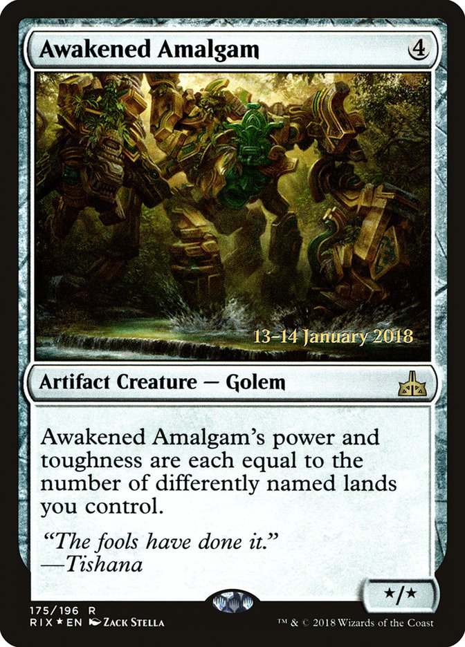 Awakened Amalgam [Rivals of Ixalan Prerelease Promos] | Kessel Run Games Inc. 