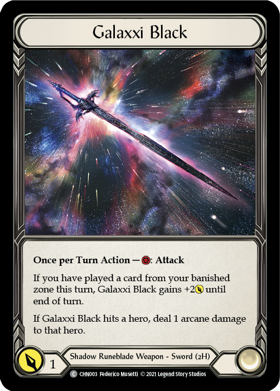 Galaxxi Black [CHN003] (Monarch Chane Blitz Deck) | Kessel Run Games Inc. 