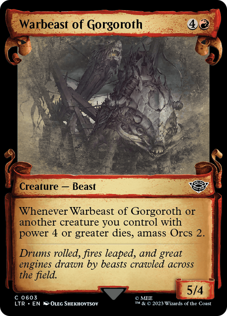 Warbeast of Gorgoroth [The Lord of the Rings: Tales of Middle-Earth Showcase Scrolls] | Kessel Run Games Inc. 