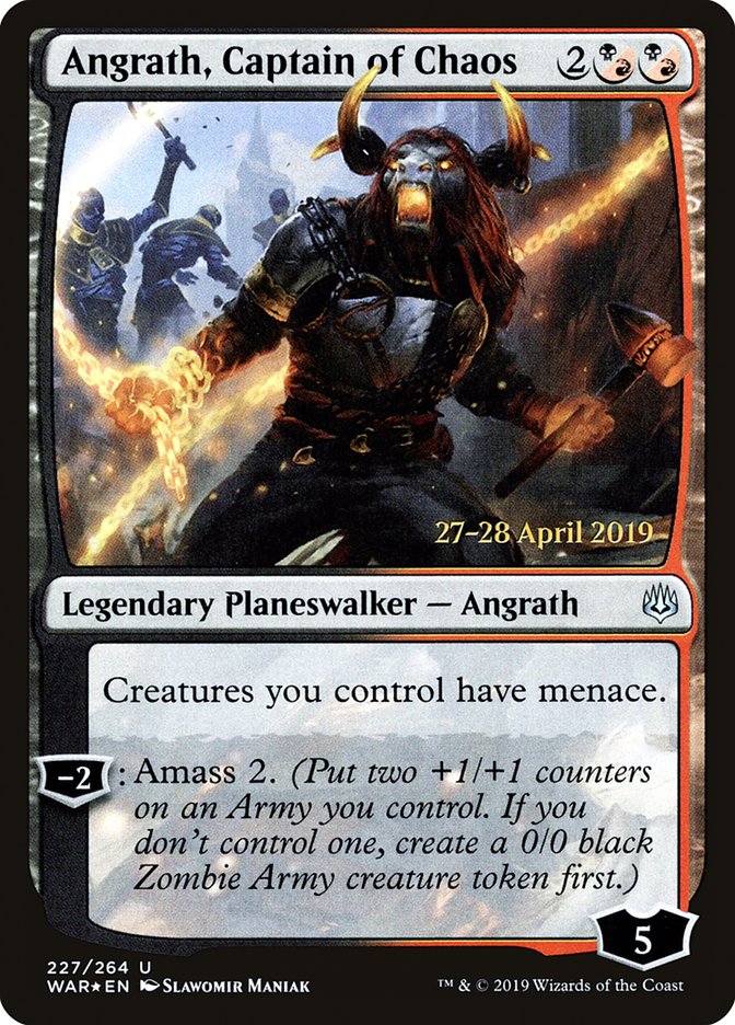 Angrath, Captain of Chaos [War of the Spark Prerelease Promos] | Kessel Run Games Inc. 