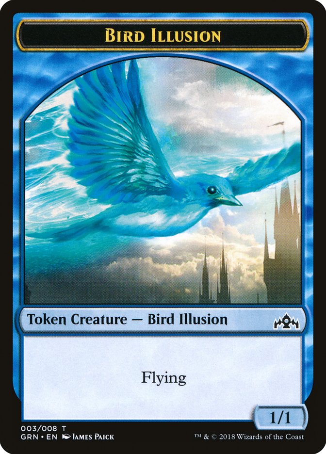 Bird Illusion Token [Guilds of Ravnica Tokens] | Kessel Run Games Inc. 