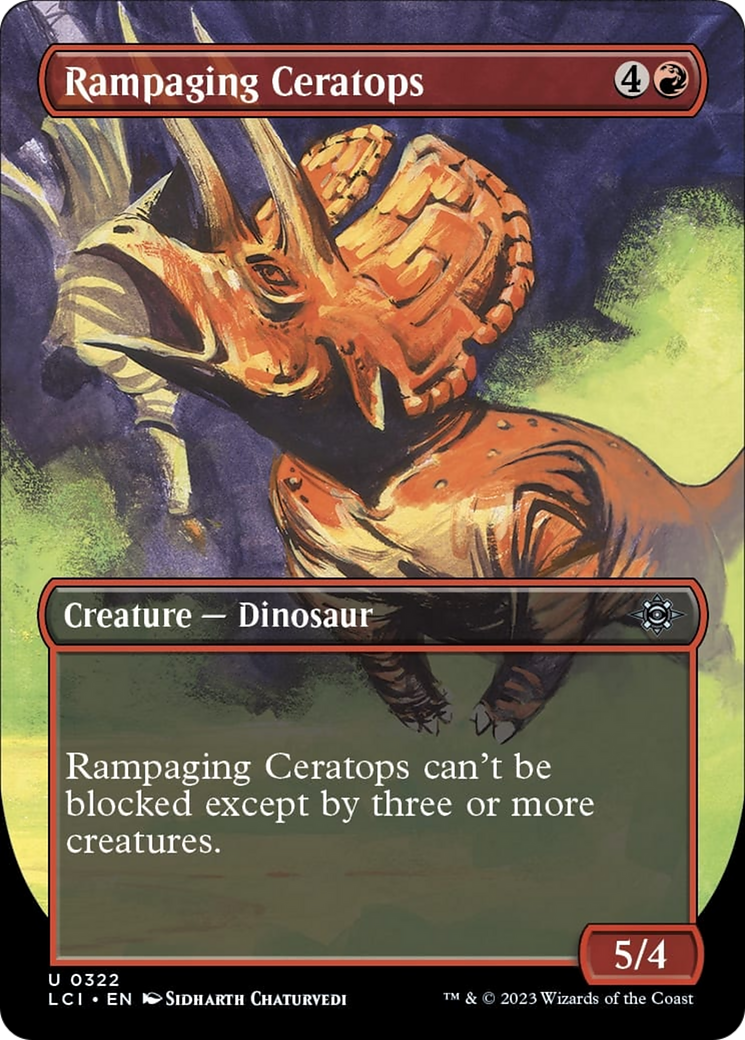 Rampaging Ceratops (Borderless) [The Lost Caverns of Ixalan] | Kessel Run Games Inc. 