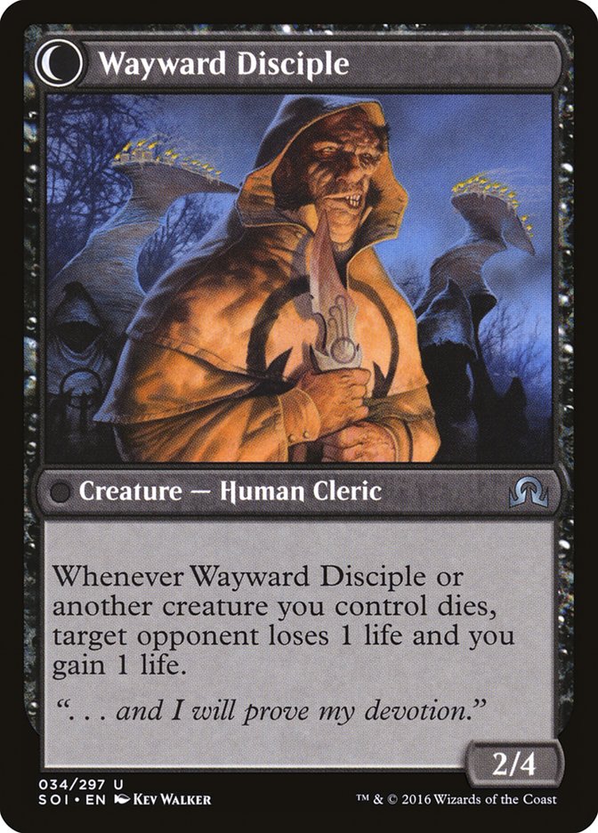 Pious Evangel // Wayward Disciple [Shadows over Innistrad] | Kessel Run Games Inc. 