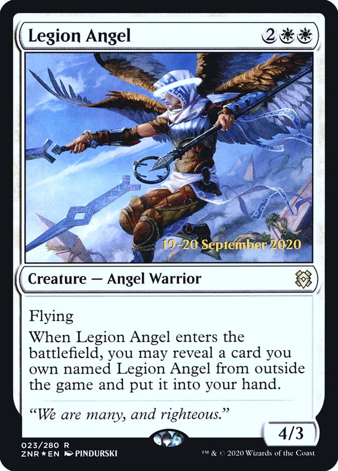 Legion Angel [Zendikar Rising Prerelease Promos] | Kessel Run Games Inc. 