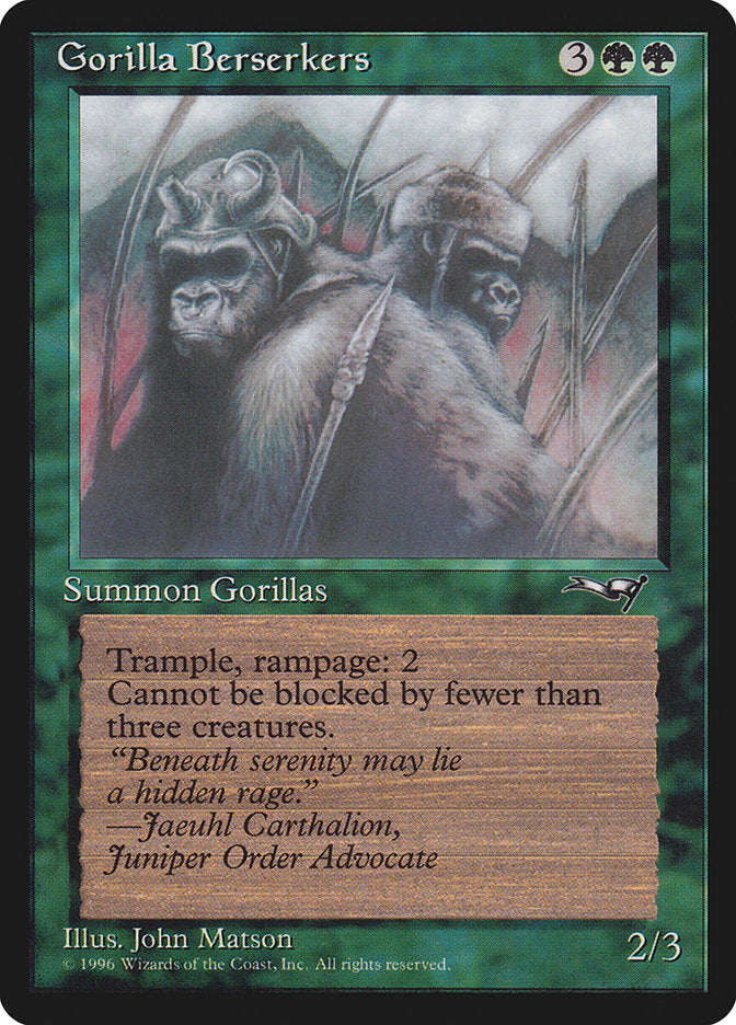 Gorilla Berserkers (Mouths Closed) [Alliances] | Kessel Run Games Inc. 
