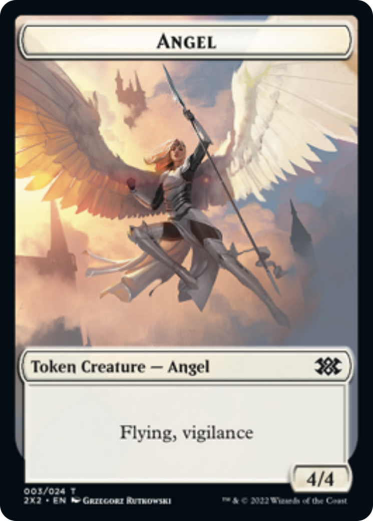 Saproling // Angel Double-Sided Token [Double Masters 2022 Tokens] | Kessel Run Games Inc. 