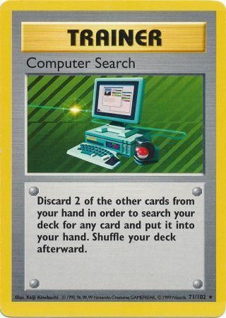 Computer Search (71/102) [Base Set Shadowless Unlimited] | Kessel Run Games Inc. 