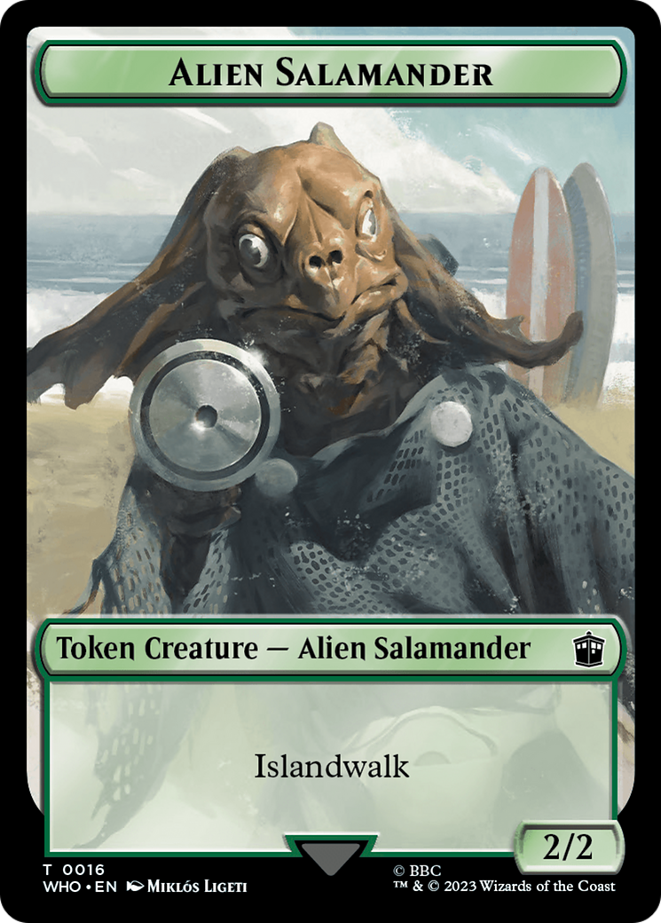 Alien Salamander // Alien Insect Double-Sided Token [Doctor Who Tokens] | Kessel Run Games Inc. 