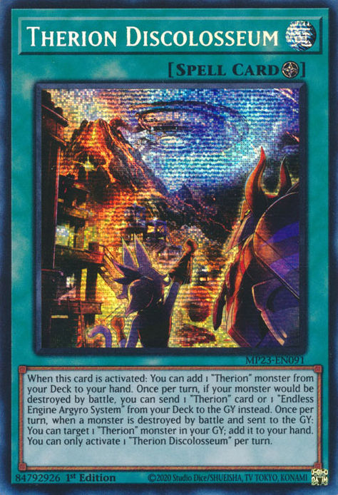 Therion Discolosseum [MP23-EN091] Prismatic Secret Rare | Kessel Run Games Inc. 