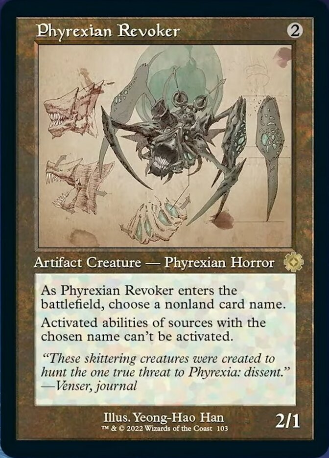 Phyrexian Revoker (Retro Schematic) [The Brothers' War Retro Artifacts] | Kessel Run Games Inc. 