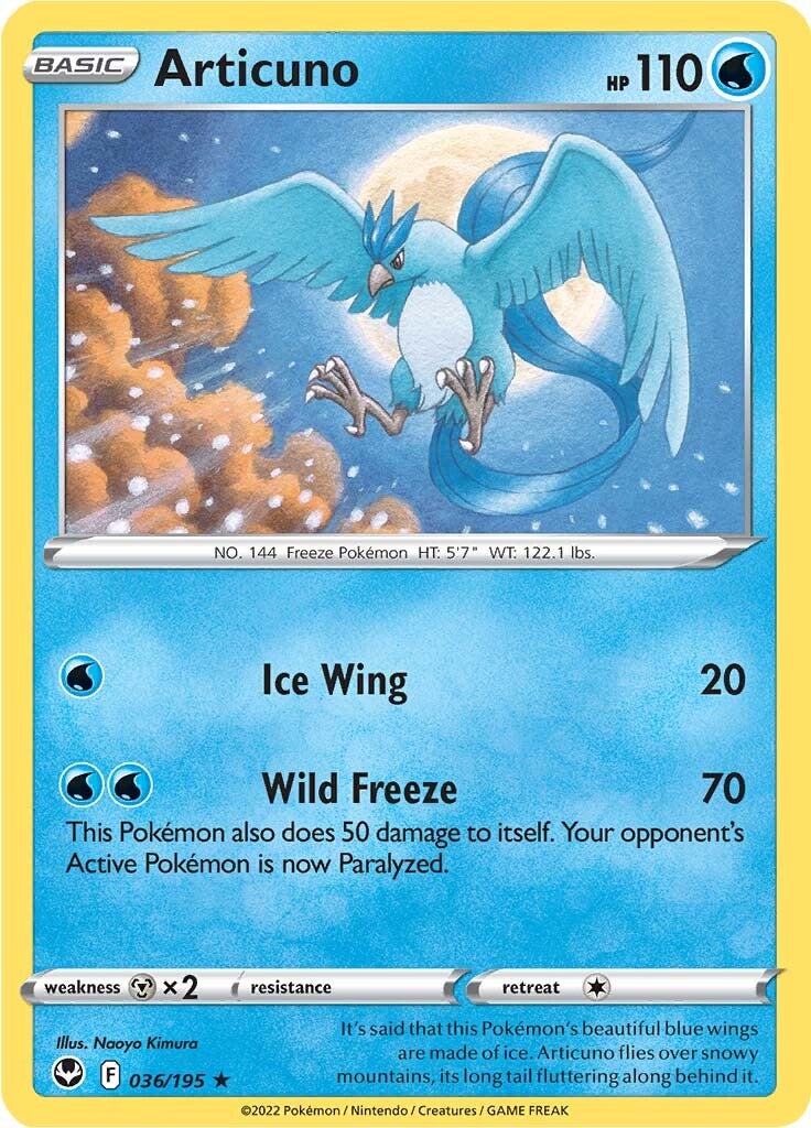 Articuno (036/195) [Sword & Shield: Silver Tempest] | Kessel Run Games Inc. 