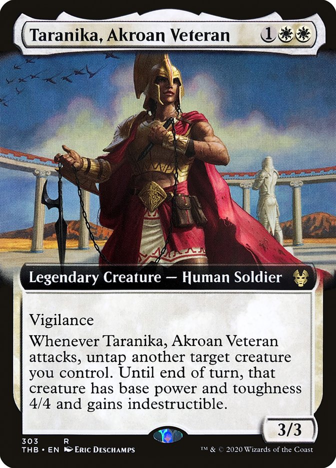 Taranika, Akroan Veteran (Extended Art) [Theros Beyond Death] | Kessel Run Games Inc. 