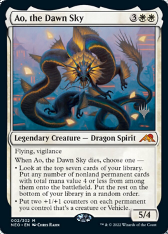 Ao, the Dawn Sky (Promo Pack) [Kamigawa: Neon Dynasty Promos] | Kessel Run Games Inc. 