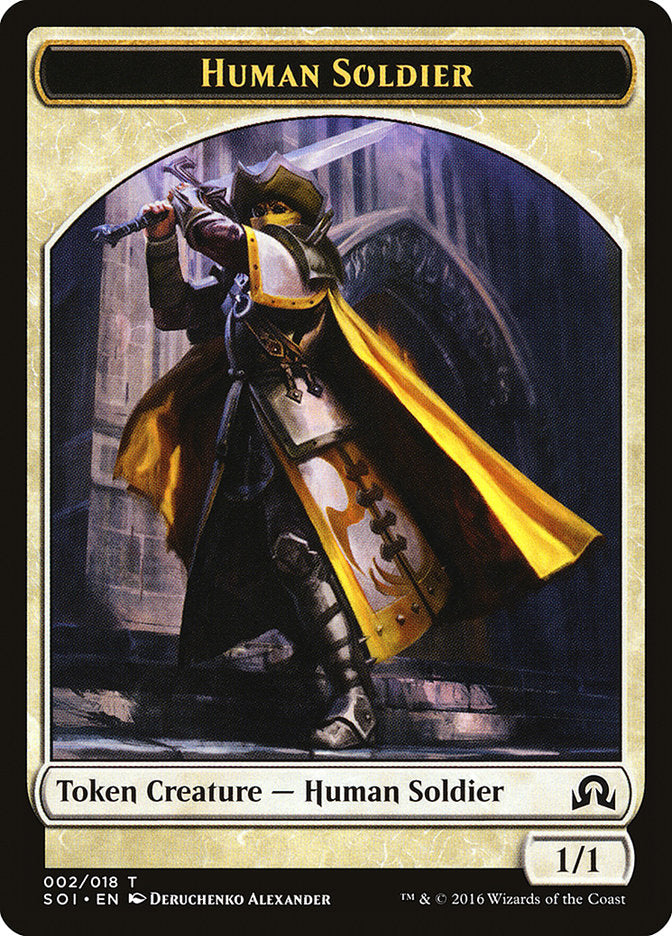 Human Soldier Token [Shadows over Innistrad Tokens] | Kessel Run Games Inc. 