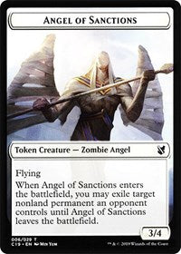 Angel of Sanctions // Horror Double-Sided Token [Commander 2019 Tokens] | Kessel Run Games Inc. 