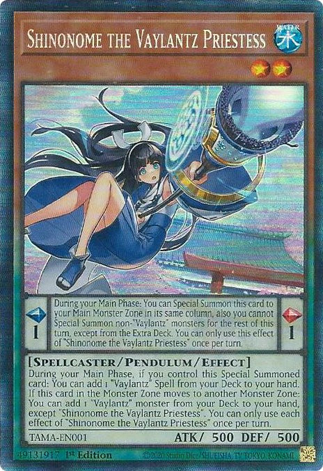 Shinonome the Vaylantz Priestess [TAMA-EN001] Collector's Rare | Kessel Run Games Inc. 