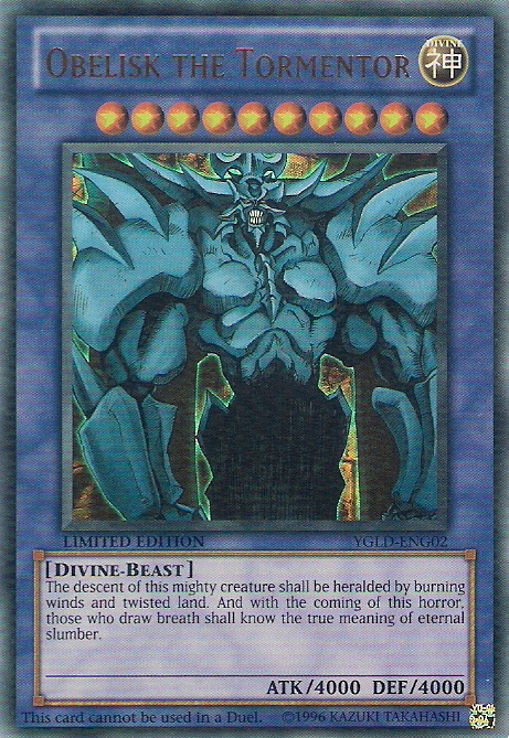 Obelisk the Tormentor [YGLD-ENG02] Ultra Rare | Kessel Run Games Inc. 