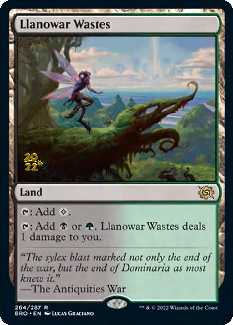 Llanowar Wastes [The Brothers' War Prerelease Promos] | Kessel Run Games Inc. 