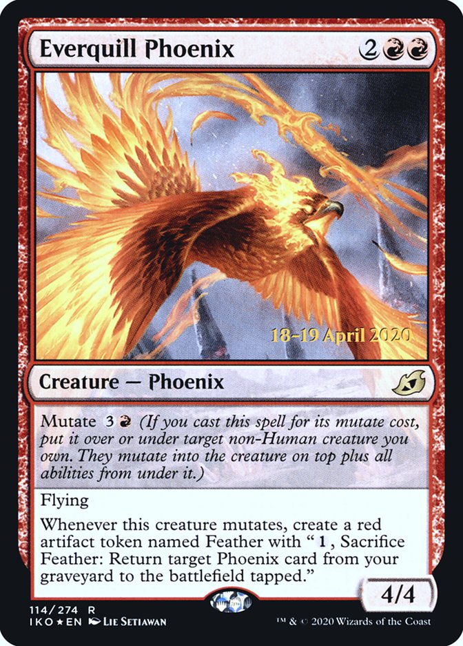 Everquill Phoenix [Ikoria: Lair of Behemoths Prerelease Promos] | Kessel Run Games Inc. 