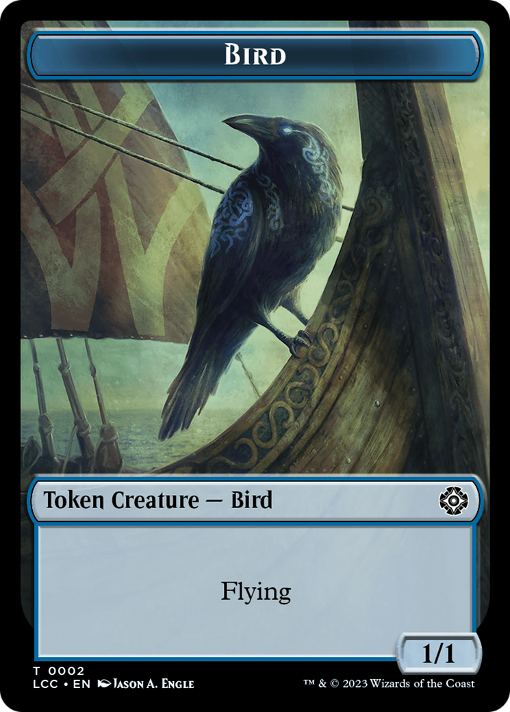 Bird // Merfolk (0003) Double-Sided Token [The Lost Caverns of Ixalan Commander Tokens] | Kessel Run Games Inc. 