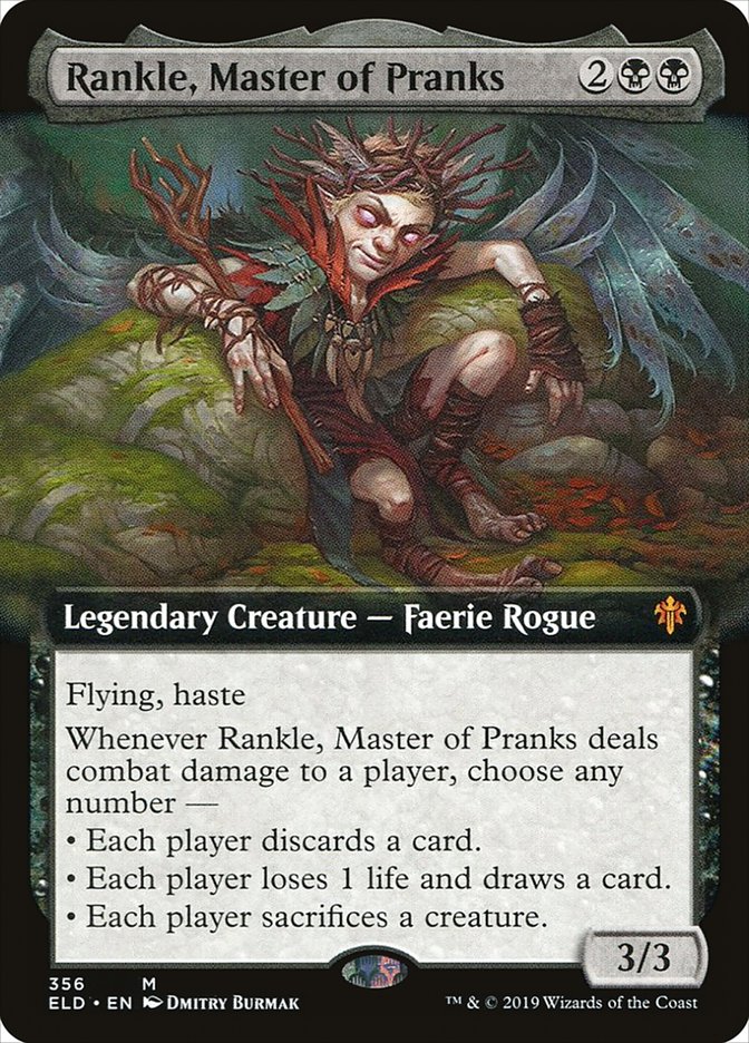 Rankle, Master of Pranks (Extended Art) [Throne of Eldraine] | Kessel Run Games Inc. 