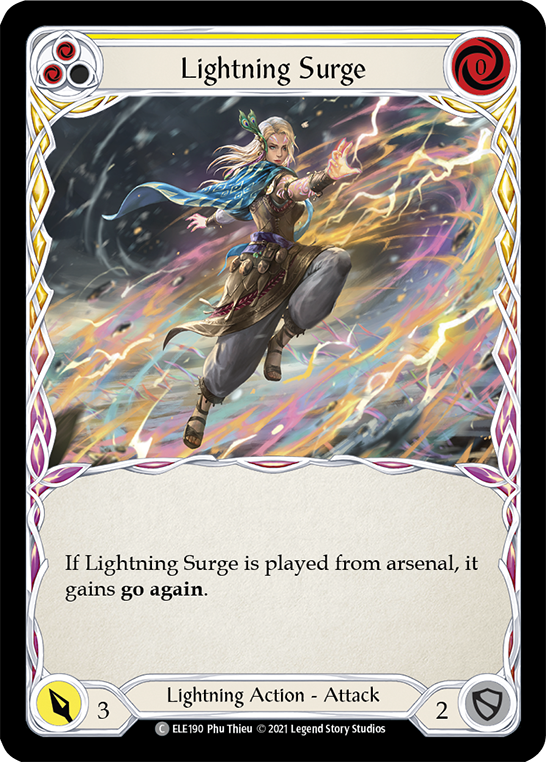 Lightning Surge (Yellow) [ELE190] (Tales of Aria)  1st Edition Normal | Kessel Run Games Inc. 