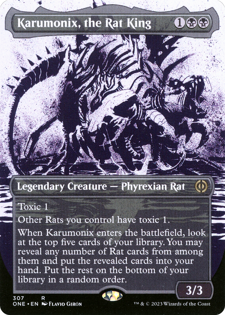 Karumonix, the Rat King (Borderless Ichor) [Phyrexia: All Will Be One] | Kessel Run Games Inc. 