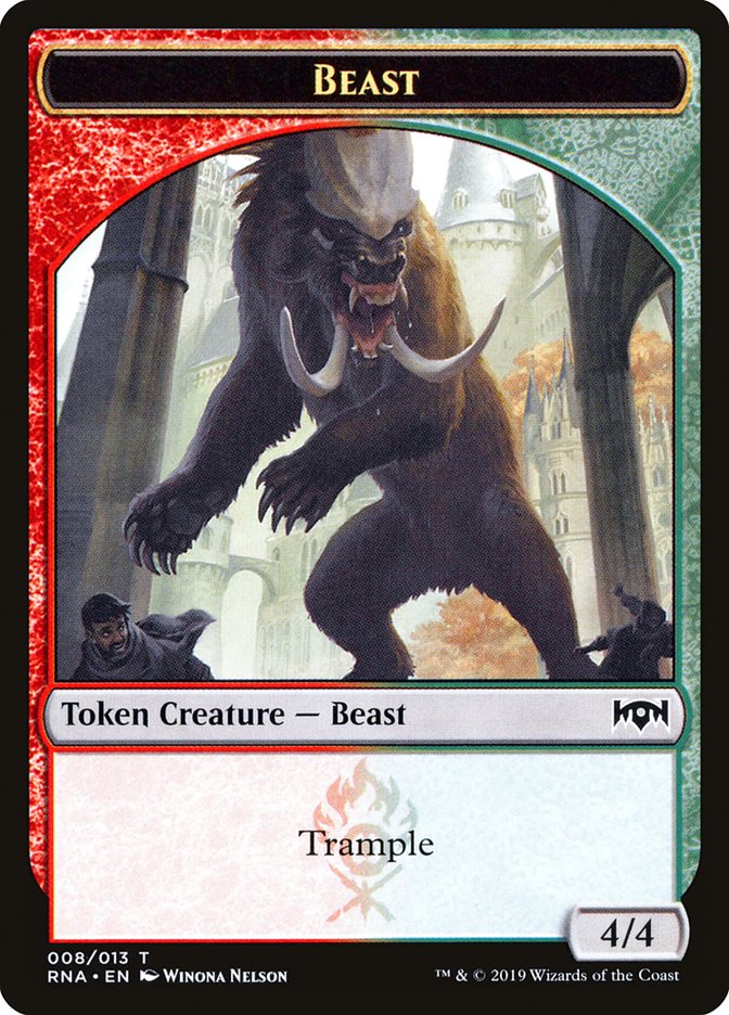 Beast Token [Ravnica Allegiance Tokens] | Kessel Run Games Inc. 