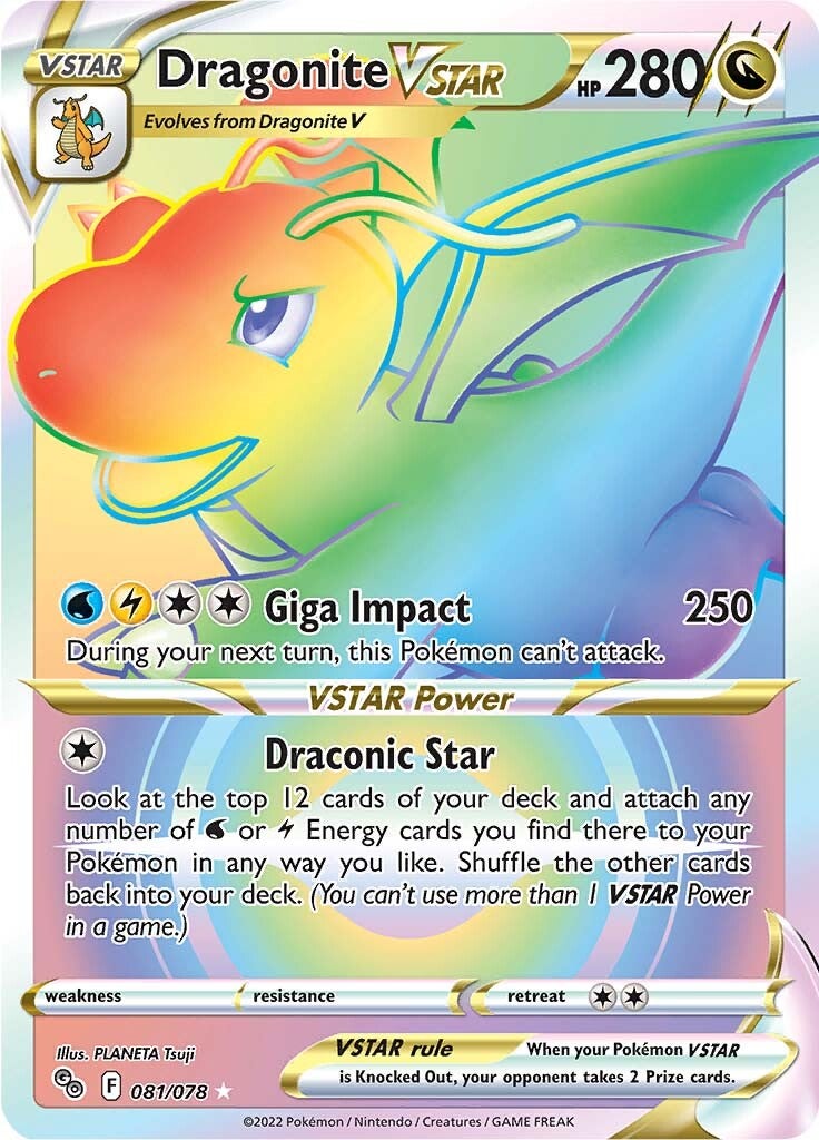 Dragonite VSTAR (081/078) [Pokémon GO] | Kessel Run Games Inc. 
