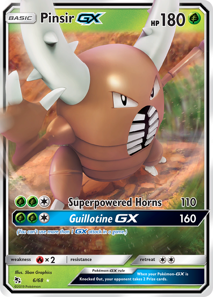 Pinsir GX (6/68) [Sun & Moon: Hidden Fates] | Kessel Run Games Inc. 