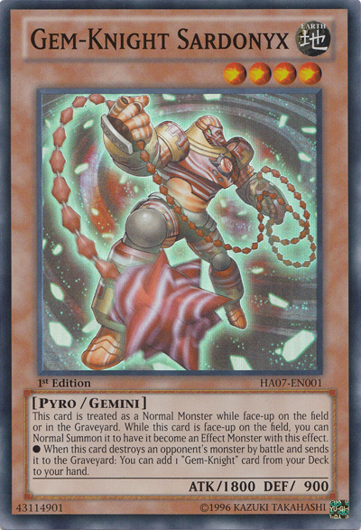 Gem-Knight Sardonyx [HA07-EN001] Super Rare | Kessel Run Games Inc. 