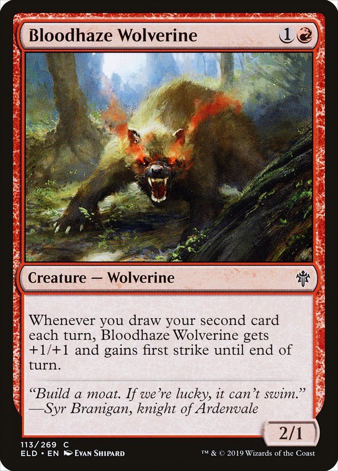 Bloodhaze Wolverine [Throne of Eldraine] | Kessel Run Games Inc. 