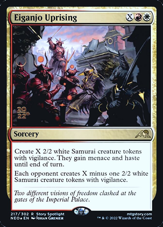 Eiganjo Uprising [Kamigawa: Neon Dynasty Prerelease Promos] | Kessel Run Games Inc. 