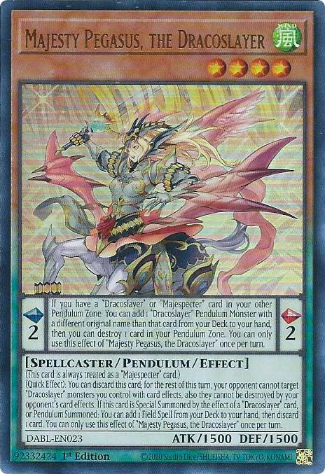 Majesty Pegasus, the Dracoslayer [DABL-EN023] Ultra Rare | Kessel Run Games Inc. 